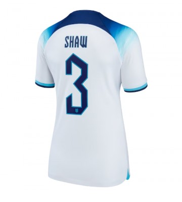 Lacne Ženy Futbalové dres Anglicko Luke Shaw #3 MS 2022 Krátky Rukáv - Domáci